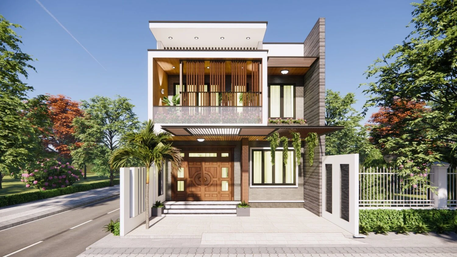 Exterior Modern Sketchup Scene Download ID 101000338 (Manh Duong Kts)
