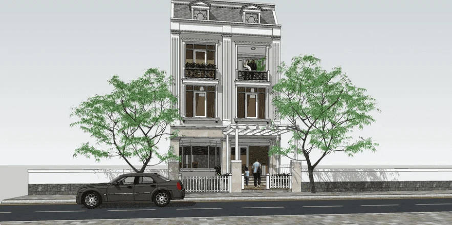 Exterior Modern Sketchup Scene Download ID 101000678 (Trinh Ngoc Khanh)