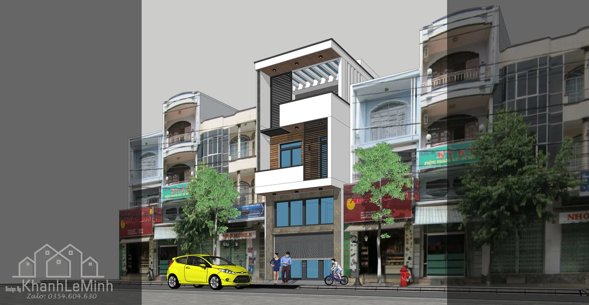 Exterior Modern Sketchup Scene Free Download ID 101000603 (Khanh Le Minh)