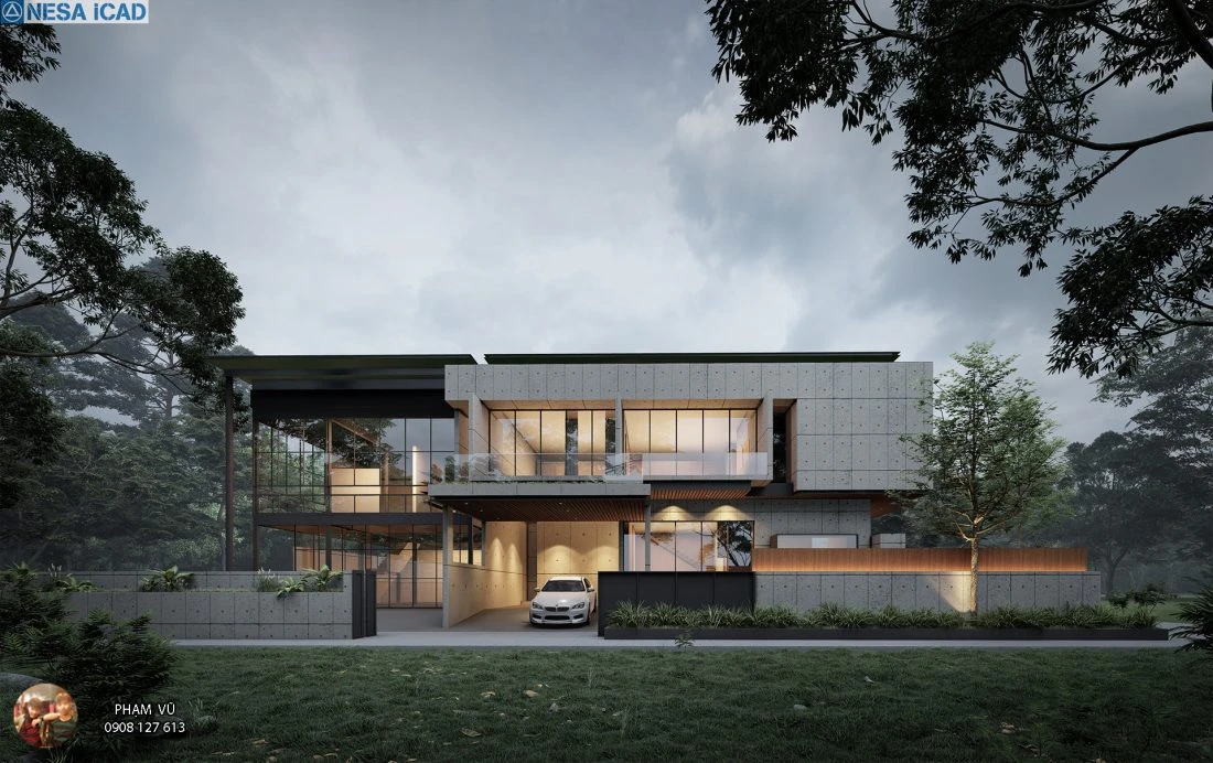 Exterior Modern Sketchup Scene Free Download ID 101000683 (Phung Manh Quan)