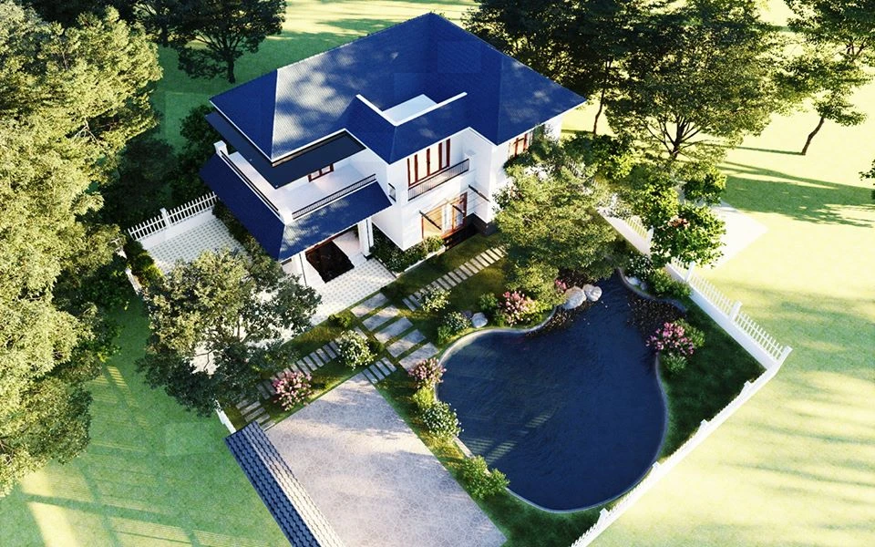 Exterior Modern Vray Free Sketchup Scene ID 101000697 (Van Duong)