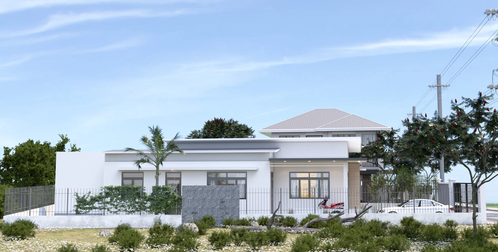 SketchUp Free Exterior Modern Vray Sketchup Free Model ID 101000540 (Duy)