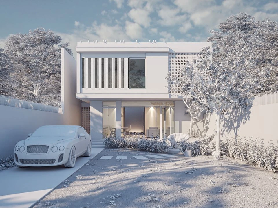 Exterior Modern Vray Sketchup Model Download ID 101000685 (Tai Le)