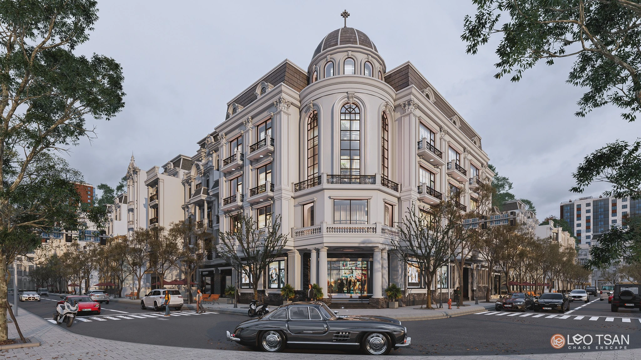 Exterior Neo Classic Enscape Sketchup Model Free ID 213000716 (Leo Tsan)