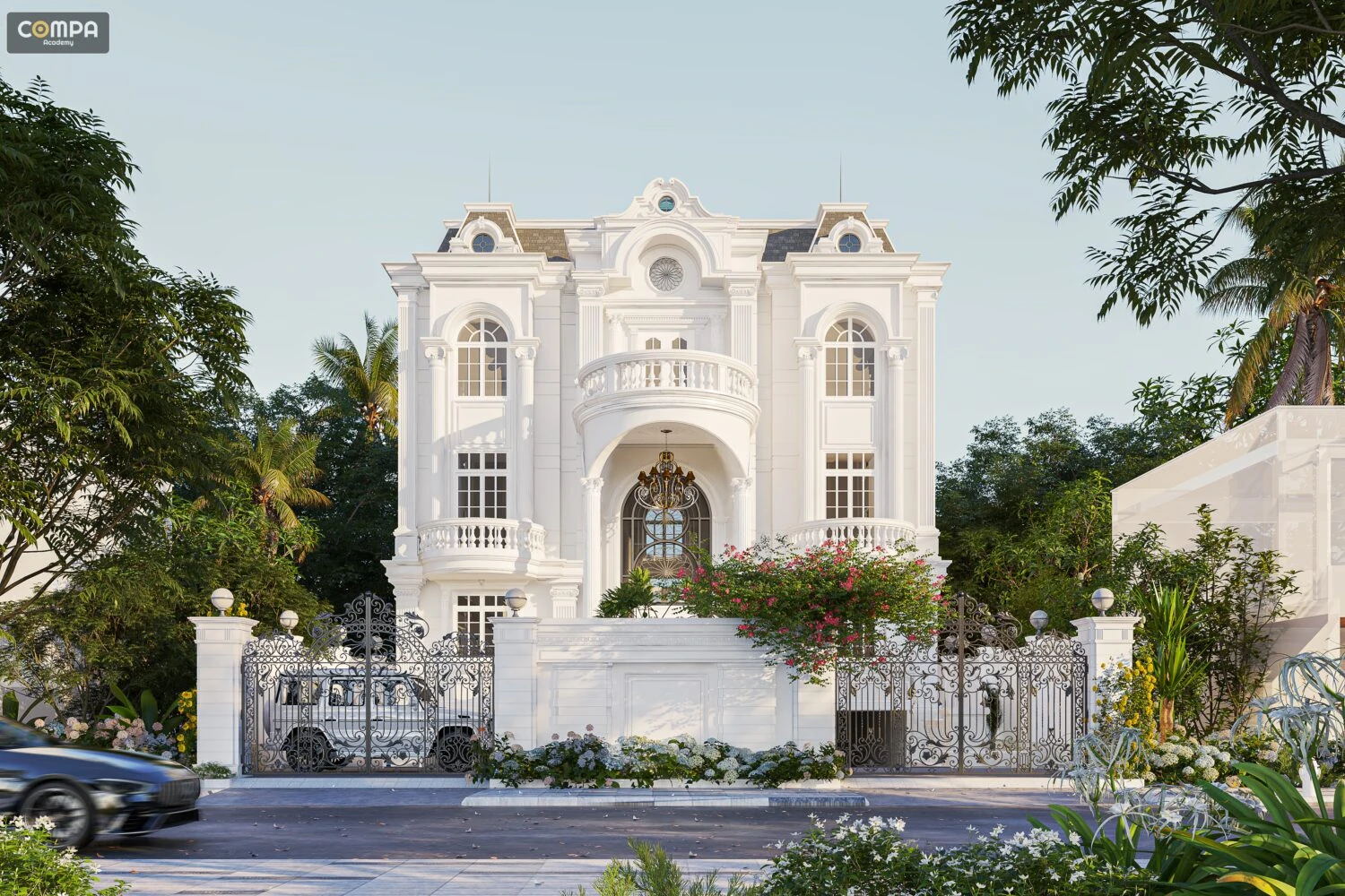 SketchUp Free Exterior Neo Classic Vray Sketchup Scene Download ID 101000268 (Tran Viet Hung)