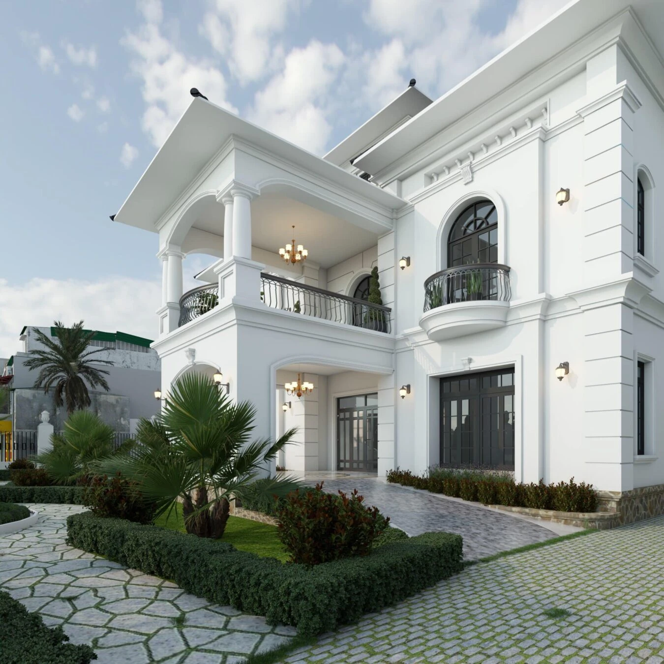 Exterior Sketchup 3d Models Free Download Vray Modern ID 101000384 (Thanh Dat)