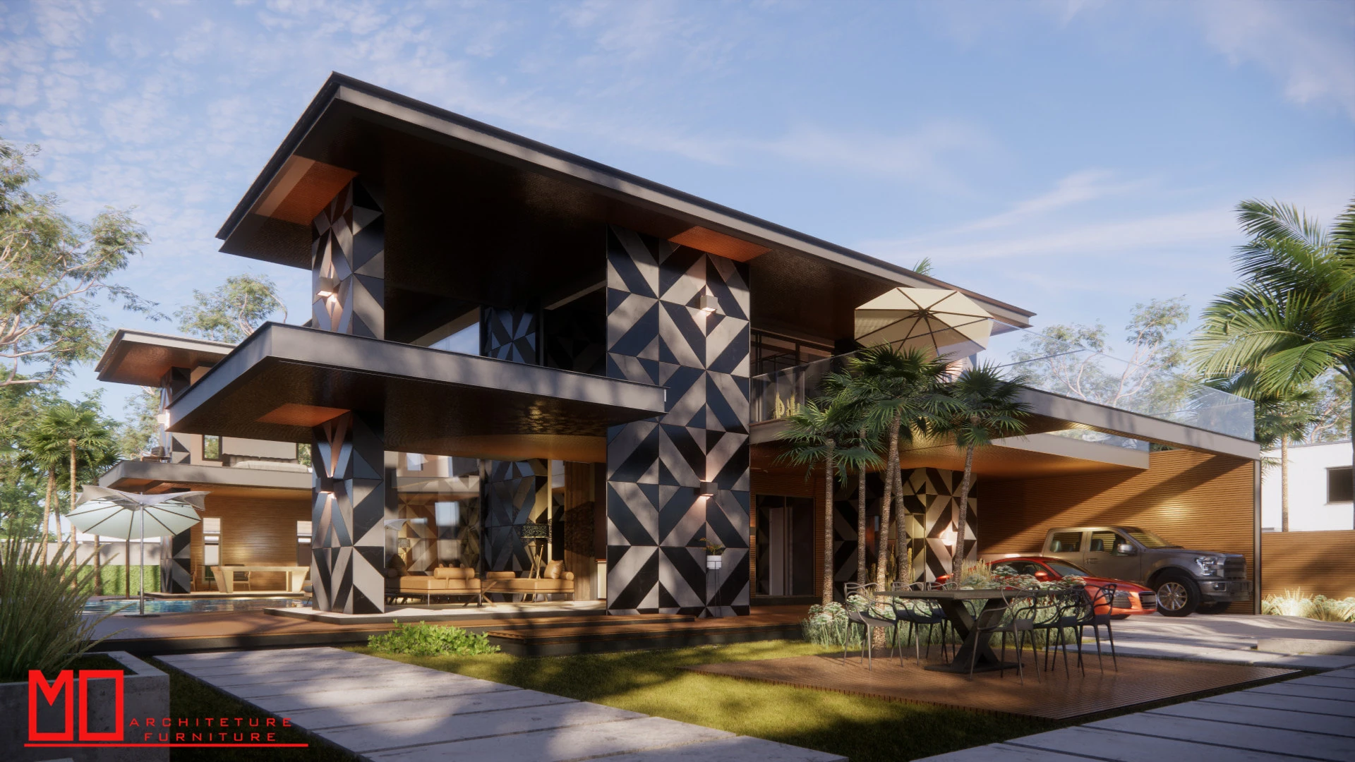 SketchUp Free Exterior Sketchup Free Model Modern ID 101000460 (Vi Luong)