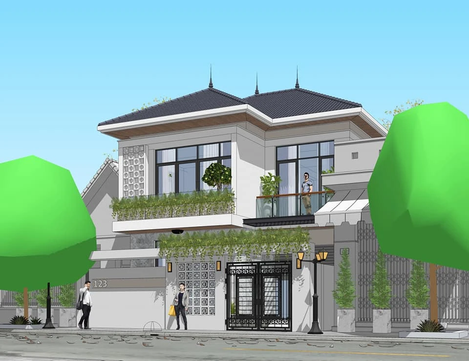 SketchUp Free Exterior Sketchup Free Model Modern ID 101000550 (Khanh Le Minh)