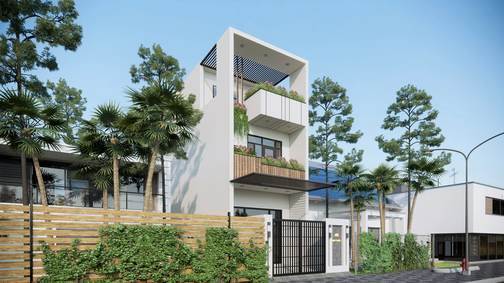 Exterior Sketchup Free Model Modern ID 101000580 (Duong Duong)