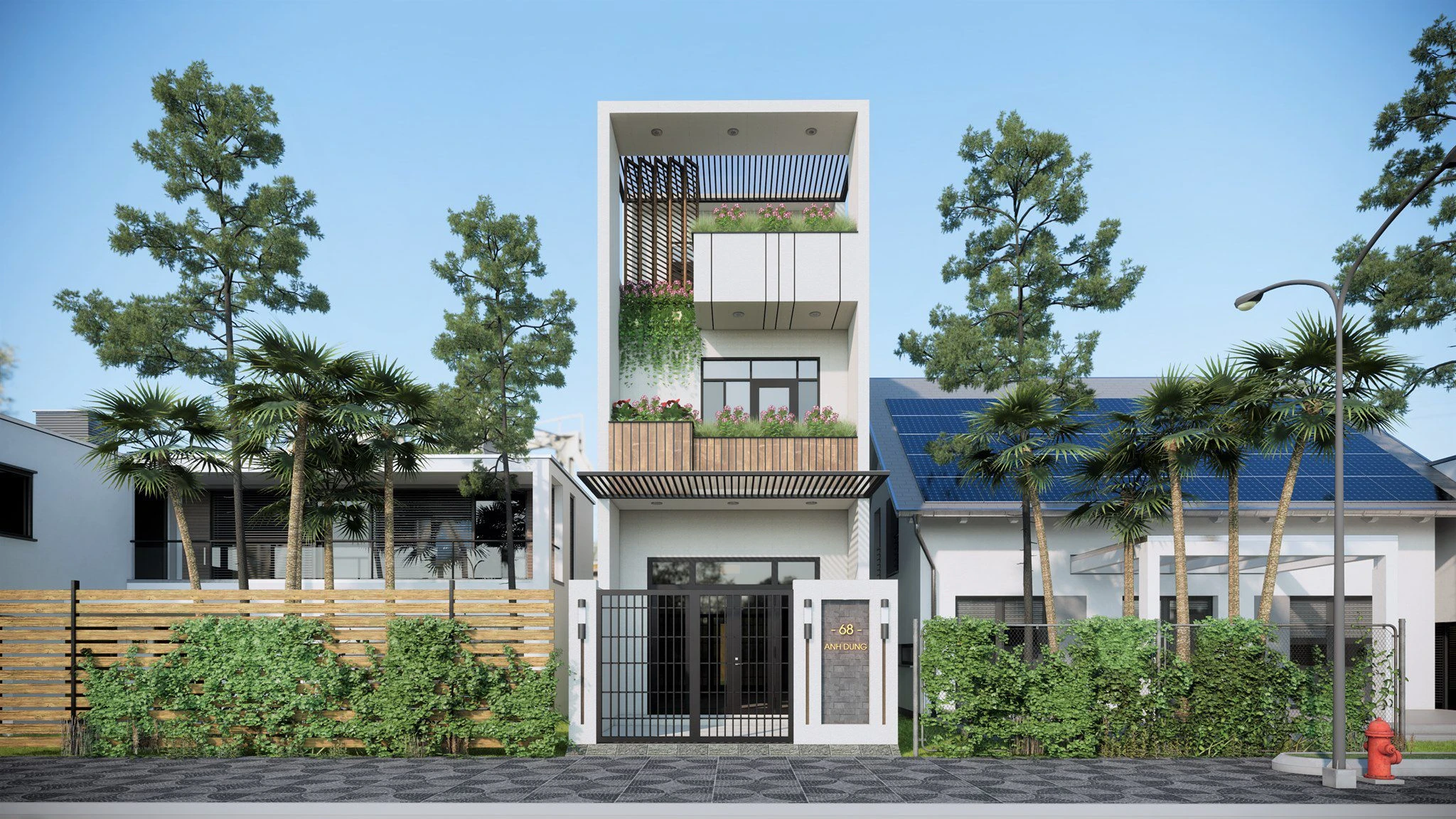 Exterior Sketchup Free Model Modern ID 101000580 (Duong Duong)
