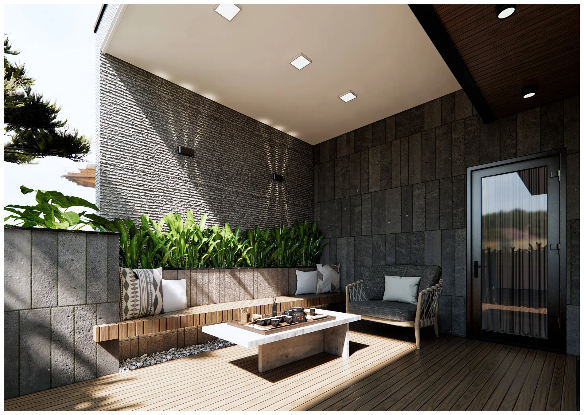 Exterior Sketchup Model Free Download Enscape Modern ID 101000521 (Tuan Nguyen)