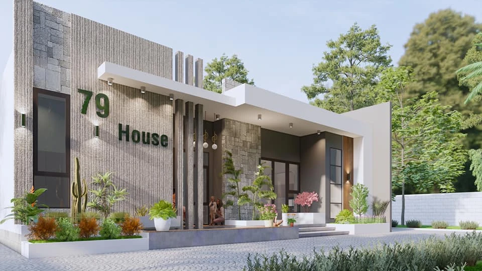 Exterior Sketchup Model Free Download Modern ID 101000511 (Quoc Viet)