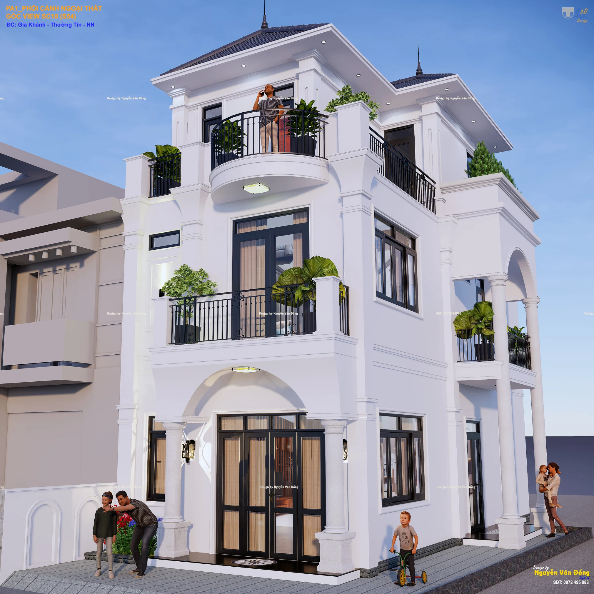 Exterior Sketchup Model Free Download Modern ID 101000551 (Dong Nguyen Van)