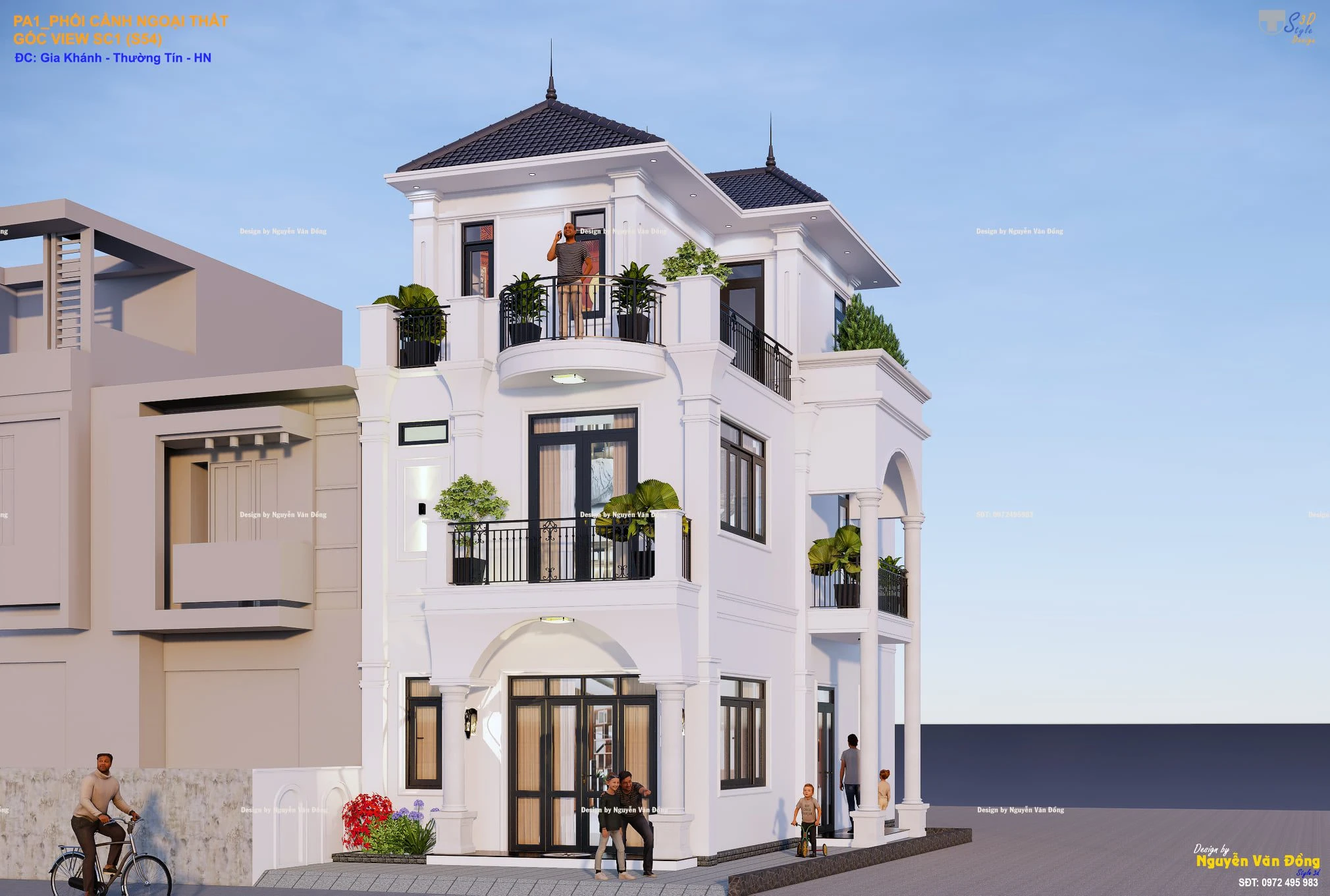 Exterior Sketchup Model Free Download Modern ID 101000551 (Dong Nguyen Van)