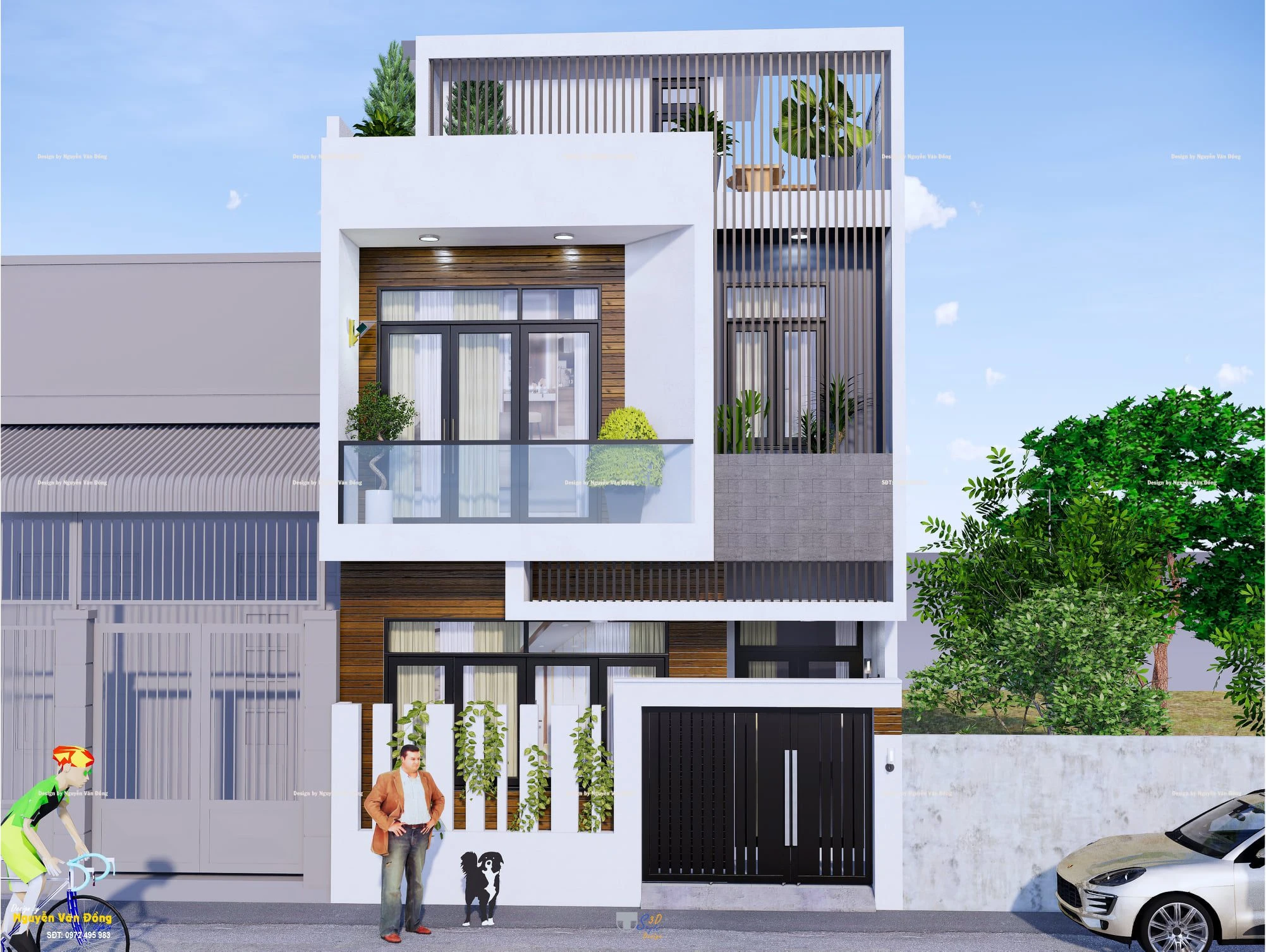 Exterior Sketchup Scene Download Enscape Modern ID 101000558 (Dong Nguyen Van)