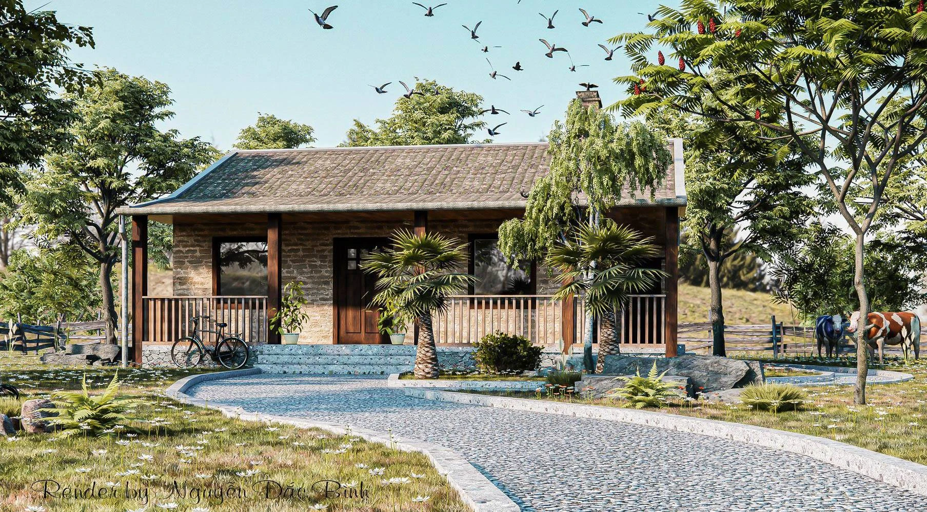 SketchUp Free Exterior Sketchup Scene Download Enscape Modern ID 101000608 (Nguyen Dac Binh)