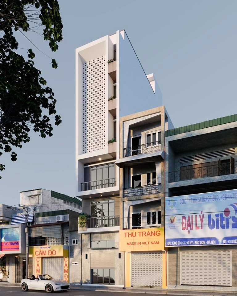 Exterior Sketchup Scene Download Modern ID 101000668 (Thien Thien)