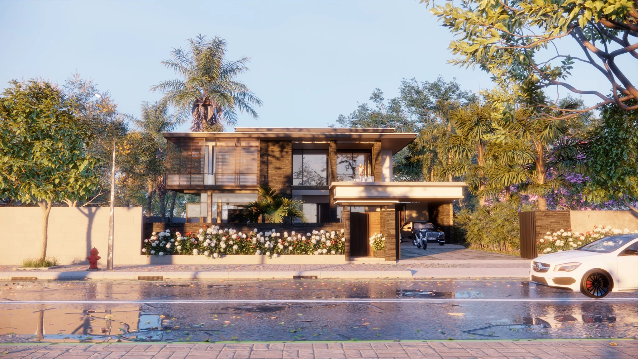 SketchUp Free Exterior Sketchup Scene Free Download Enscape Modern ID 101000513 (Thoai Tran)