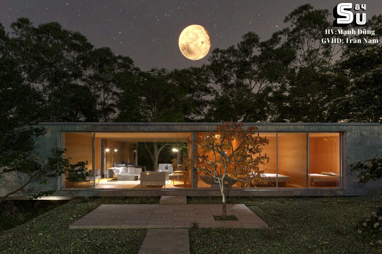 Exterior Sketchup Scene Free Download Modern ID 101000303 (Manh Dung)