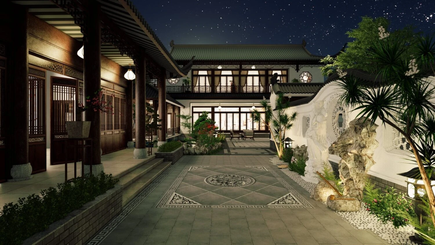 SketchUp Free Exterior Sketchup Scene Free Download Modern ID 101000343 (Nguyen Khuong Duy)