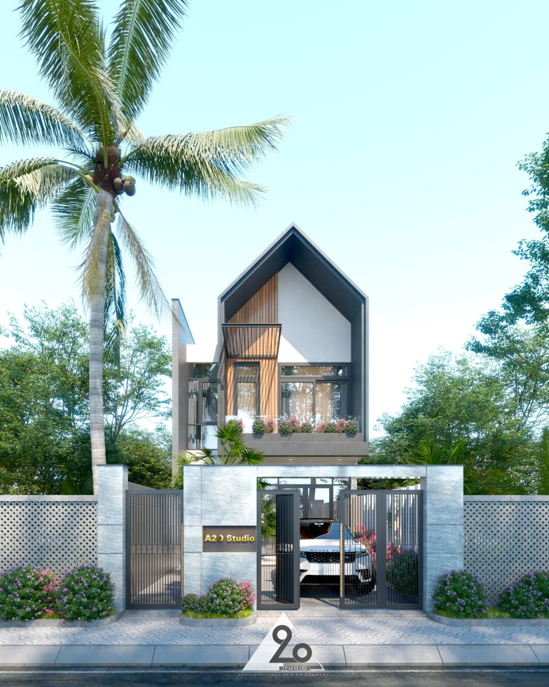 SketchUp Free Exterior Sketchup Scene Free Download Vray Modern ID 101000453 (Tc Thanh)