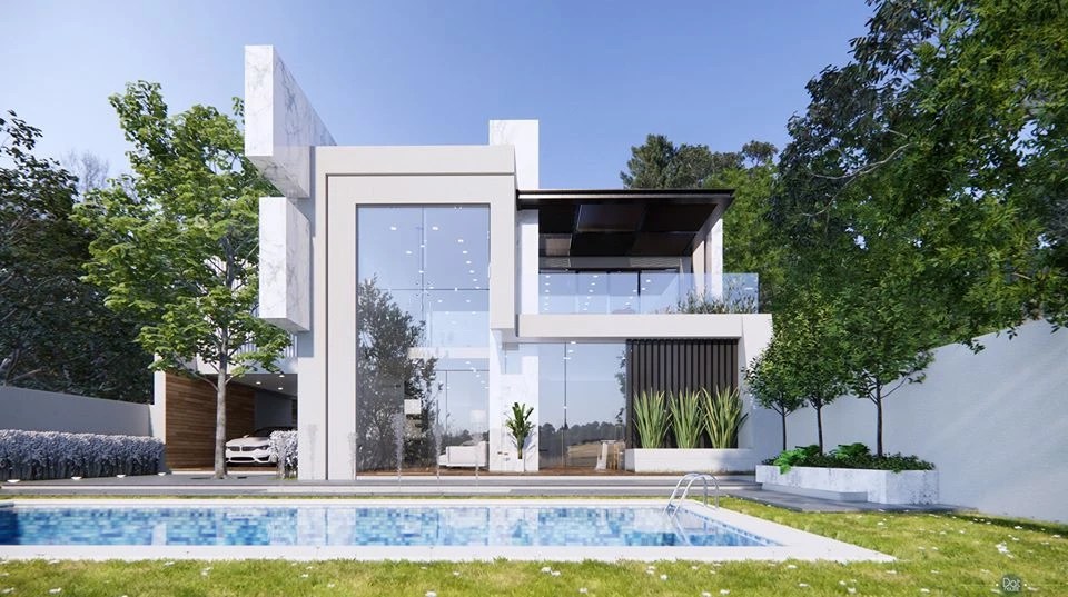 Exterior Sketchup Scene Free Download Vray Modern ID 101000703 (Dat Houzz)