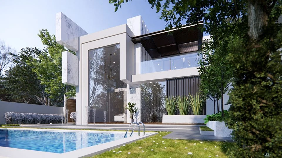 Exterior Sketchup Scene Free Download Vray Modern ID 101000703 (Dat Houzz)