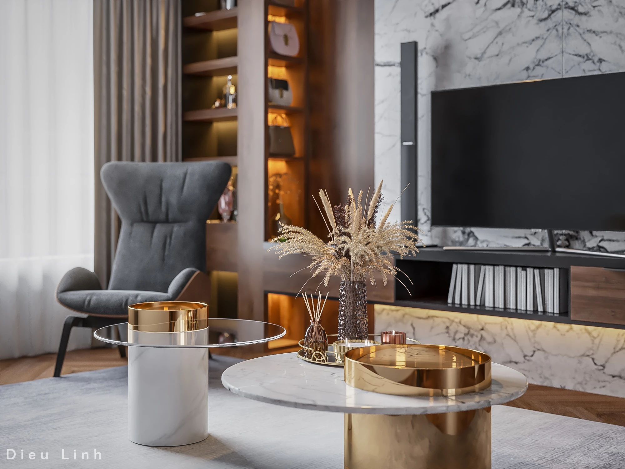 Free Download SketchUp Models Modern Apartment Vray ID 106000165 (Dieu Linh)