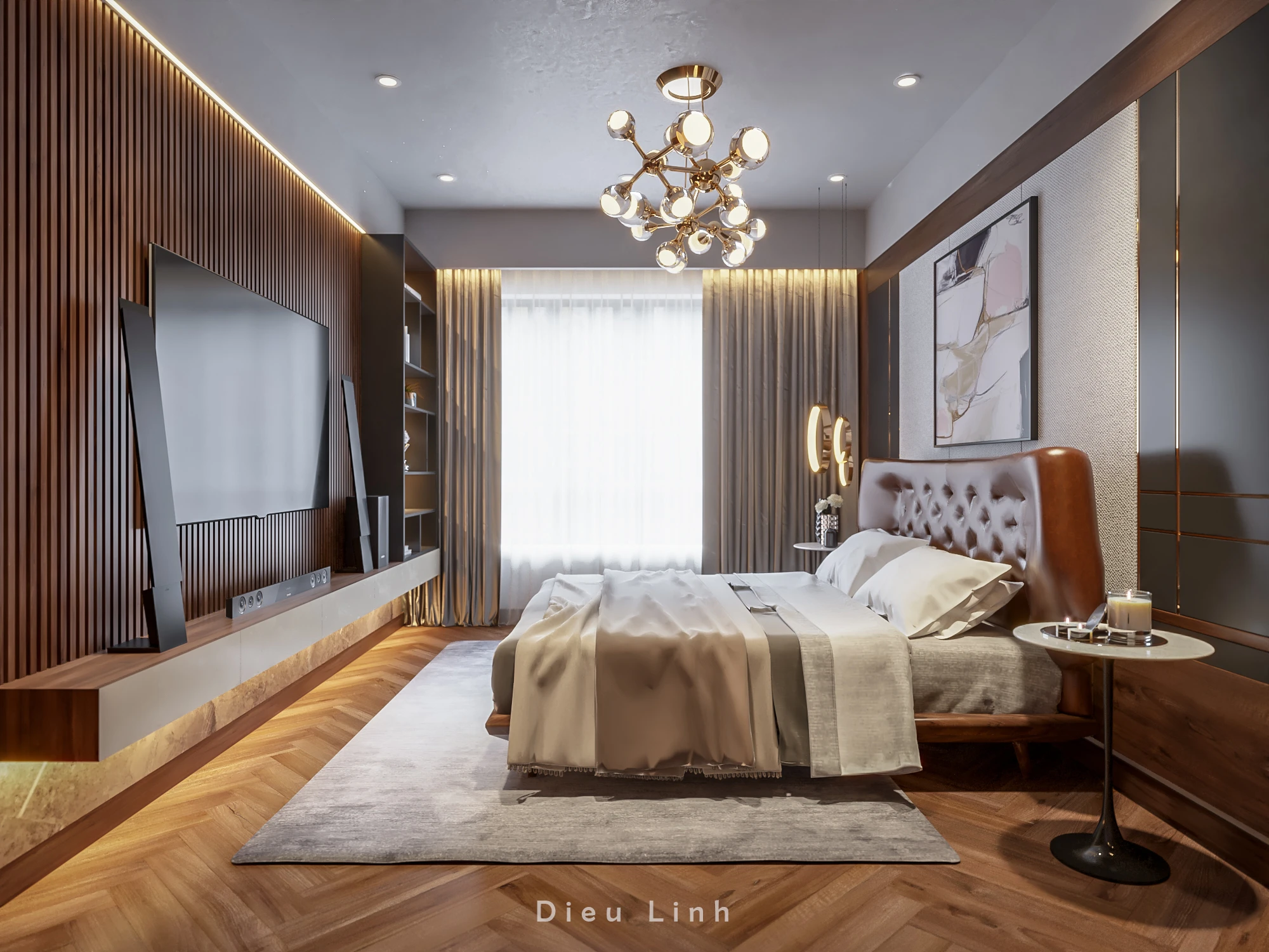 Free Download SketchUp Models Modern Apartment Vray ID 106000165 (Dieu Linh)