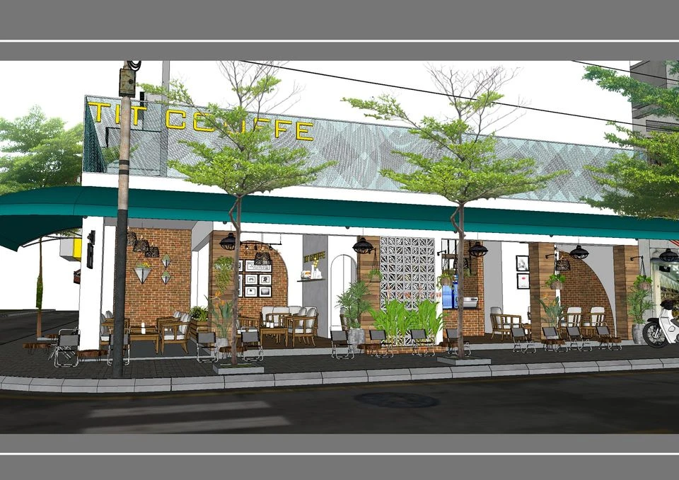 SketchUp Free Free Download SketchUp Models Modern Coffee Shop Enscape ID 108000065 (Nga Nguyen)