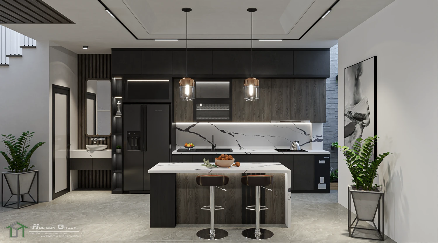 SketchUp Free Free Download SketchUp Models Modern Living Room - Dining Room Vray ID 218000147 (Danh Nam)