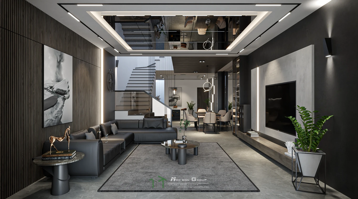 SketchUp Free Free Download SketchUp Models Modern Living Room - Dining Room Vray ID 218000147 (Danh Nam)