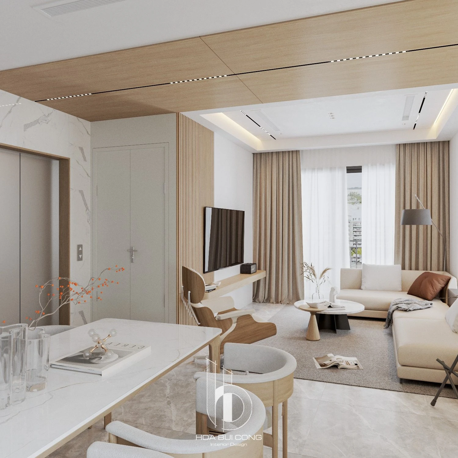 Free Download SketchUp Models Modern Living Room - Dining Room Vray ID 218000207 (Bui Cong Hoa)