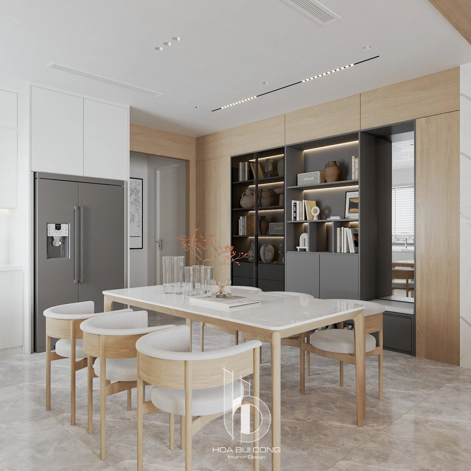 Free Download SketchUp Models Modern Living Room - Dining Room Vray ID 218000207 (Bui Cong Hoa)