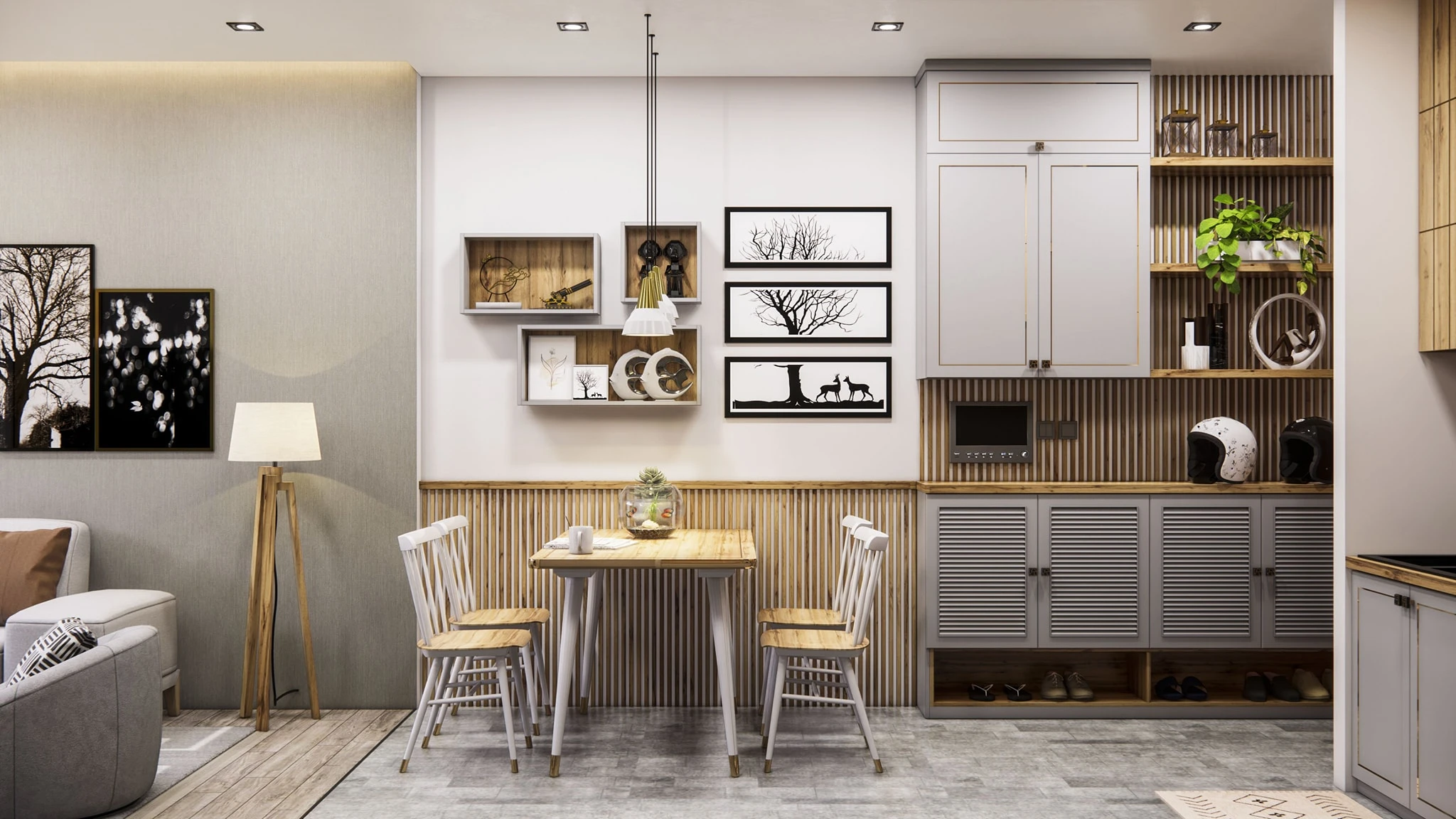 Free SketchUp Models Download Enscape Modern Apartment ID 106000156 (Tran Phu Loc)