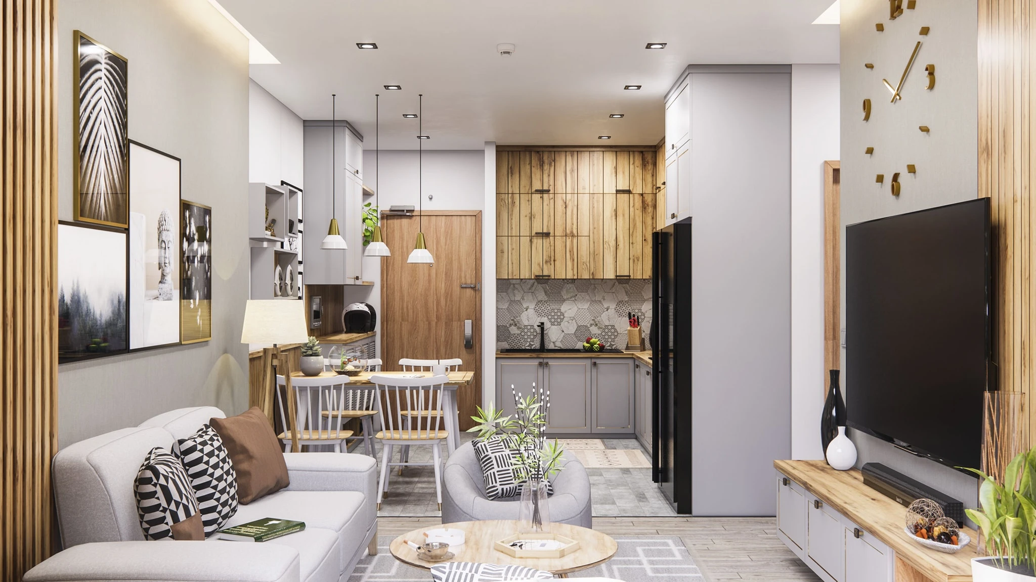 Free SketchUp Models Download Enscape Modern Apartment ID 106000156 (Tran Phu Loc)