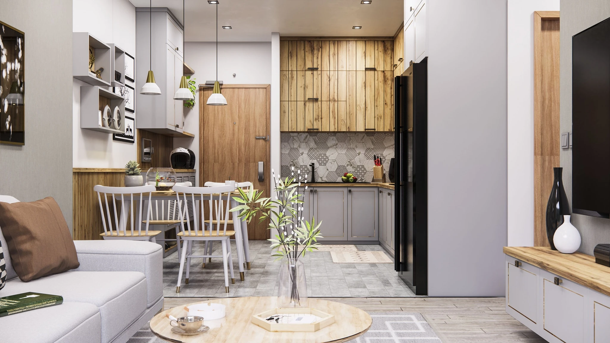 Free SketchUp Models Download Enscape Modern Apartment ID 106000156 (Tran Phu Loc)