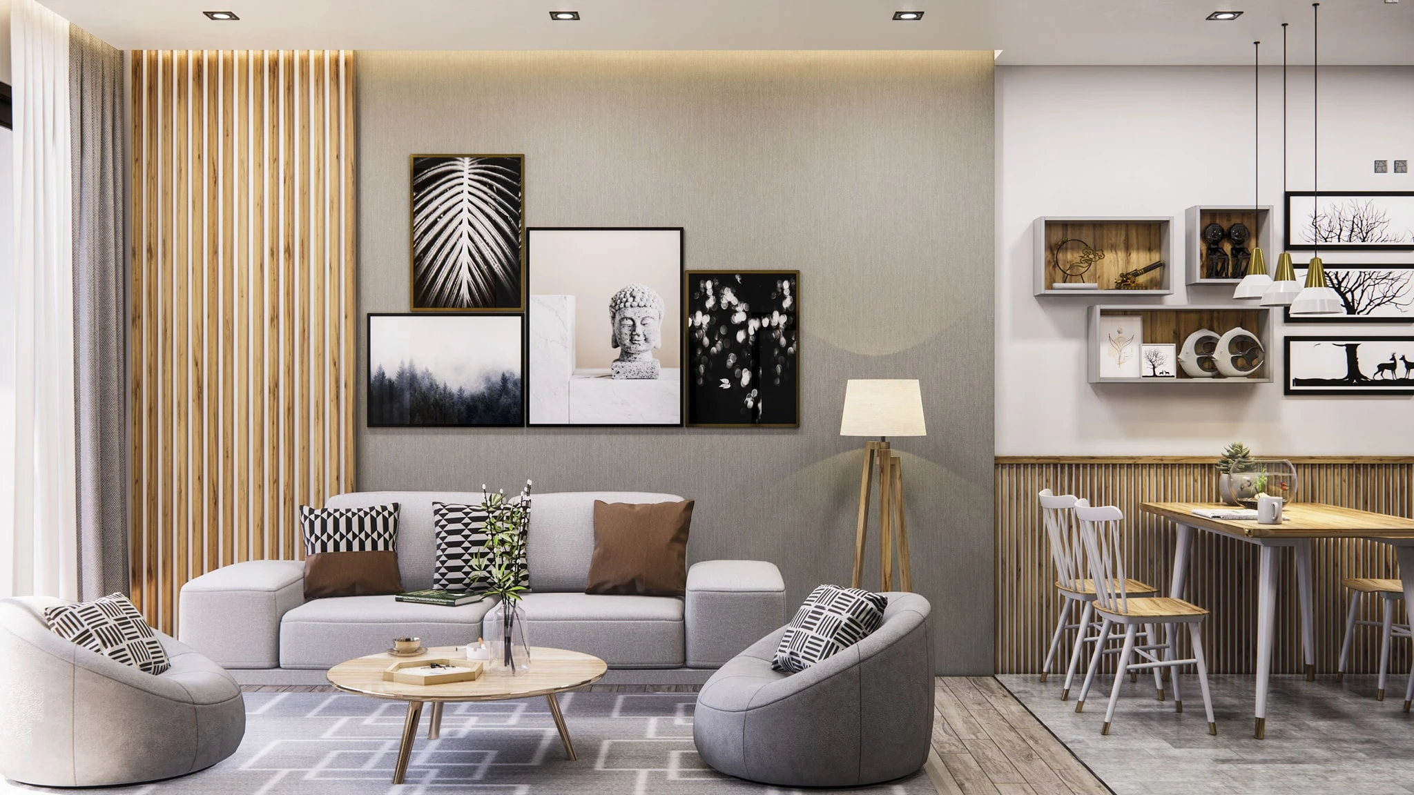 Free SketchUp Models Download Enscape Modern Apartment ID 106000156 (Tran Phu Loc)