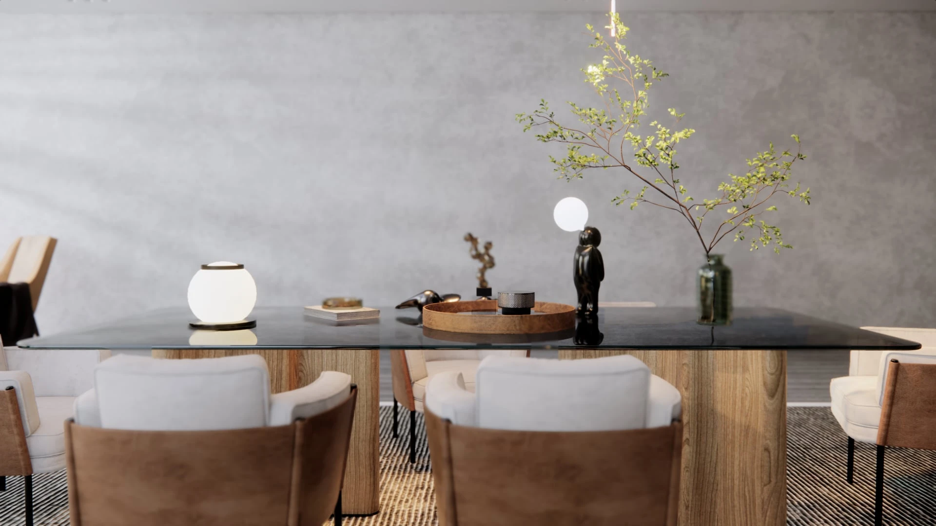 Free SketchUp Models Download Enscape Modern Dining Room ID 104000024 (Anh Khai)