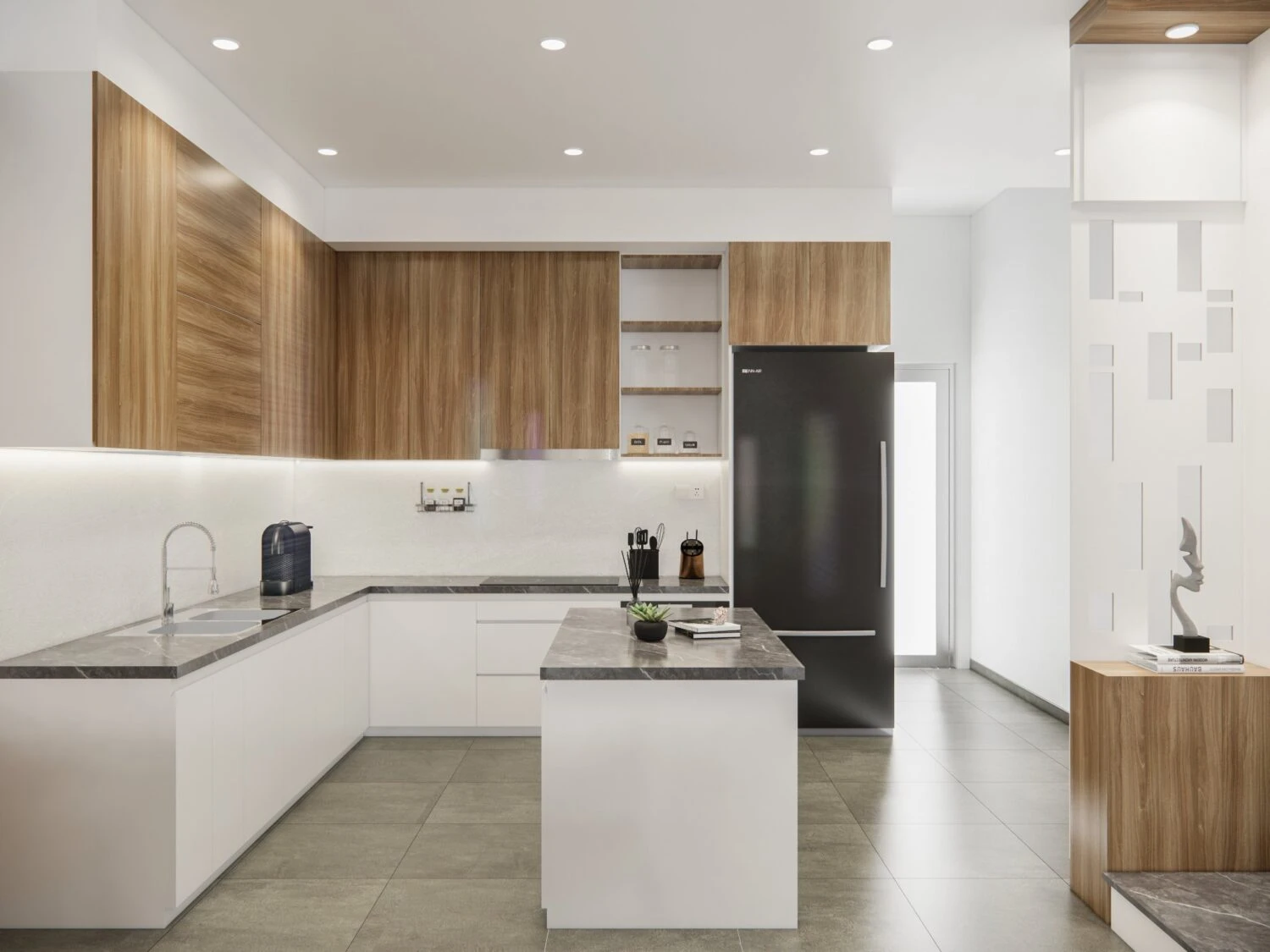 Free SketchUp Models Download Enscape Modern Living Room - Dining Room ID 218000138 (Tuan Quang)