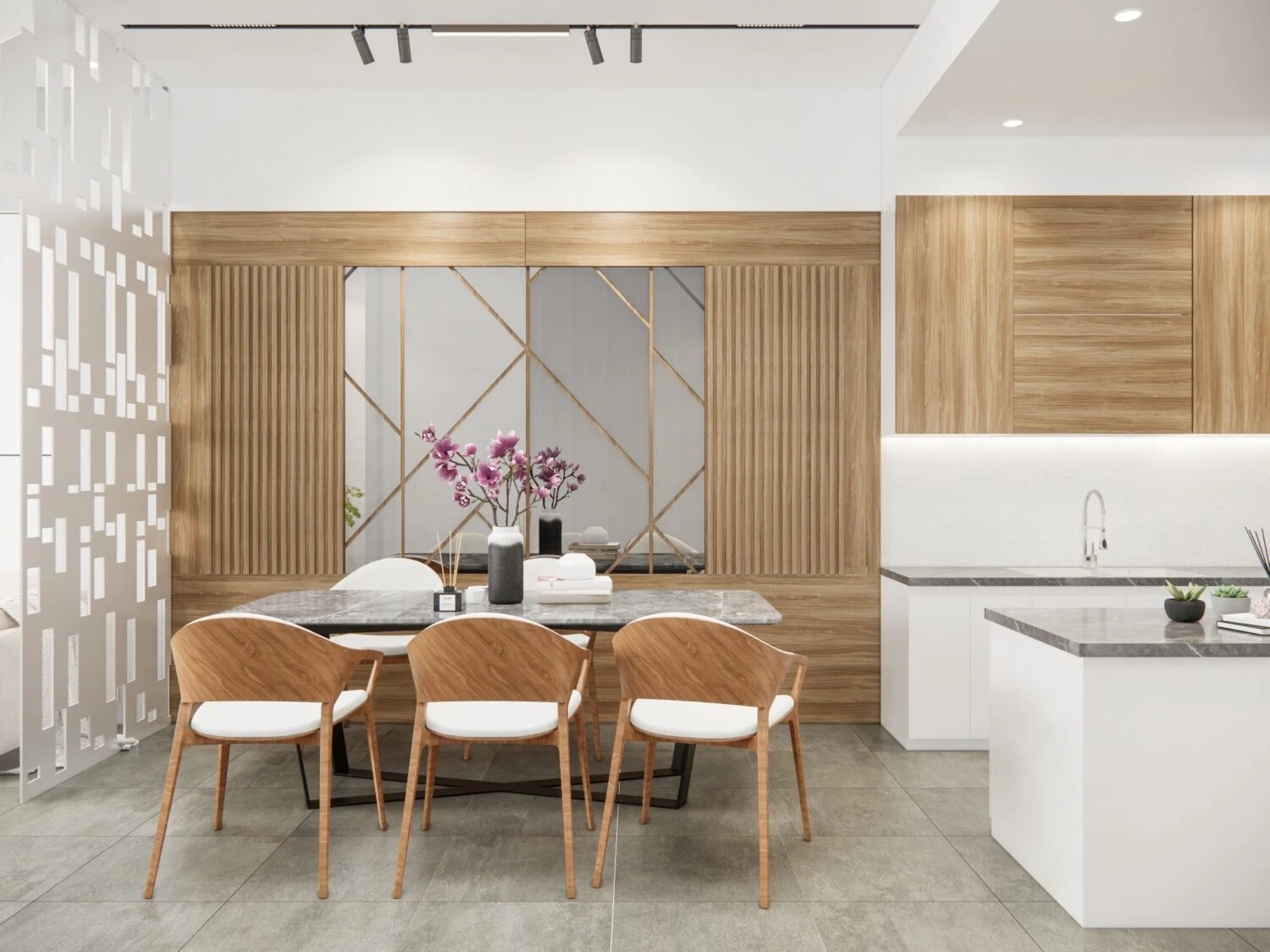 Free SketchUp Models Download Enscape Modern Living Room - Dining Room ID 218000138 (Tuan Quang)