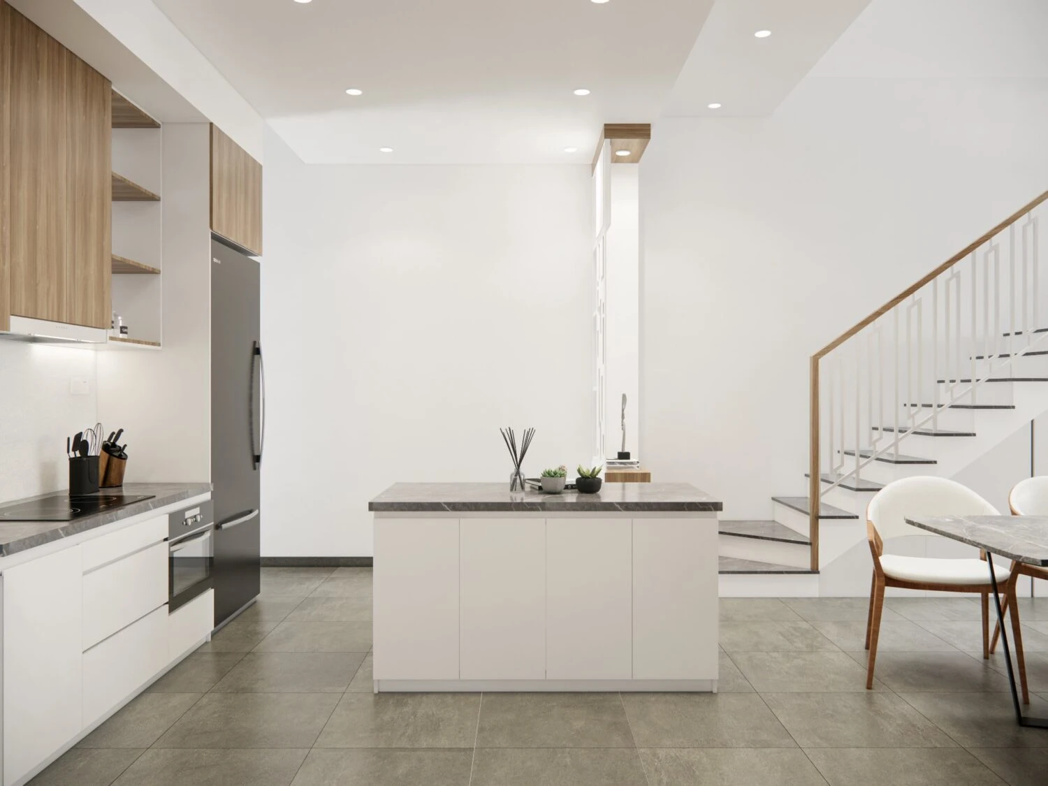 Free SketchUp Models Download Enscape Modern Living Room - Dining Room ID 218000138 (Tuan Quang)