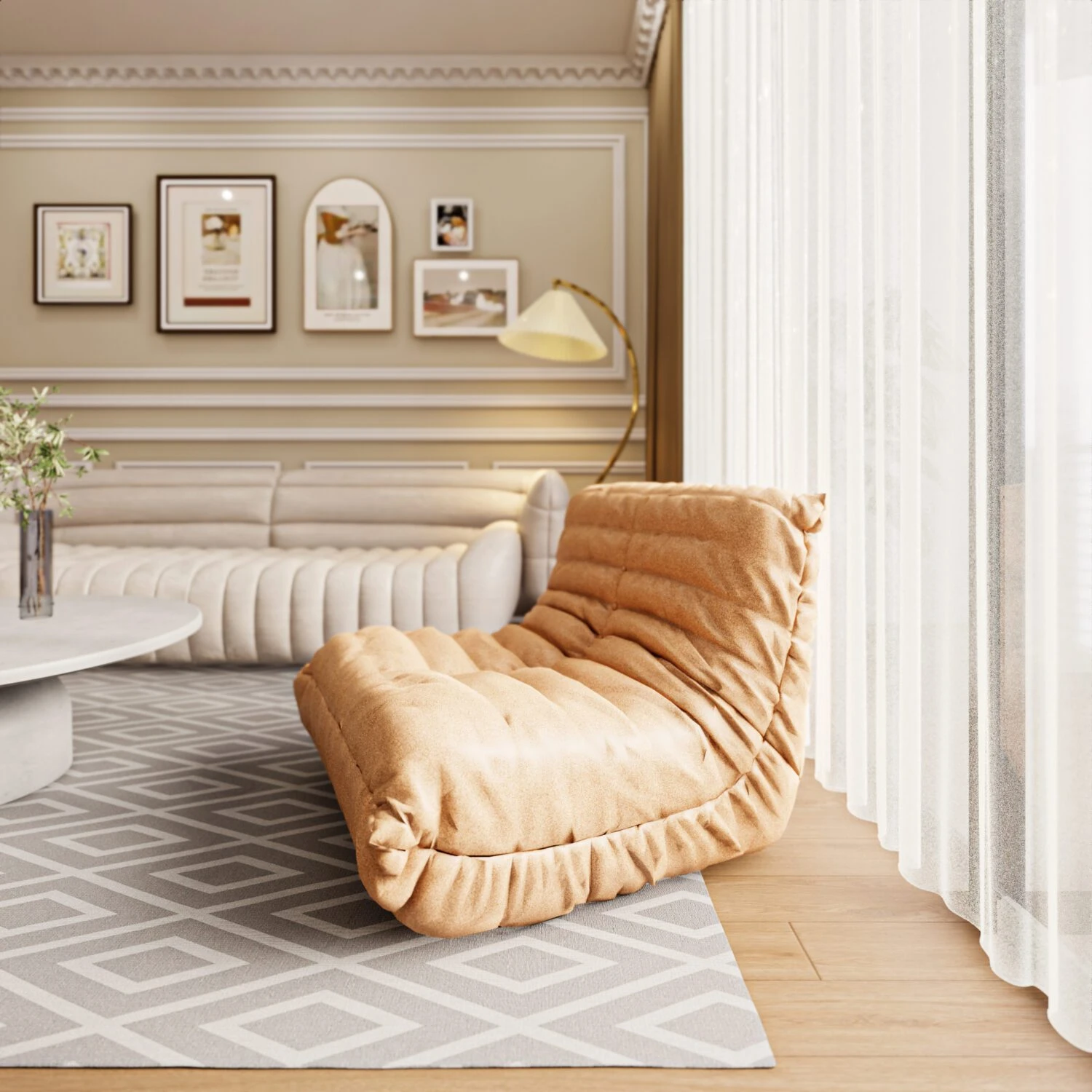 Free SketchUp Models Download Enscape Modern Living Room - Dining Room ID 218000168 (Mai Duy Tuyen)