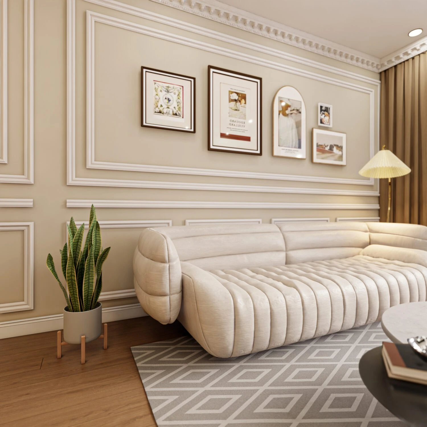 Free SketchUp Models Download Enscape Modern Living Room - Dining Room ID 218000168 (Mai Duy Tuyen)