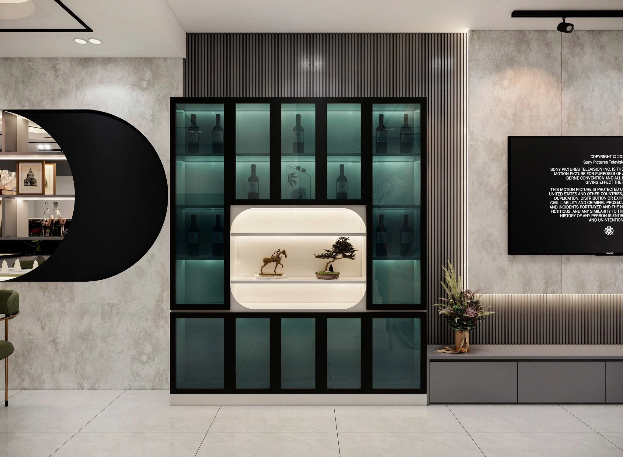 Free SketchUp Models Download Enscape Modern Living Room - Dining Room ID 218000228 (Do Long)