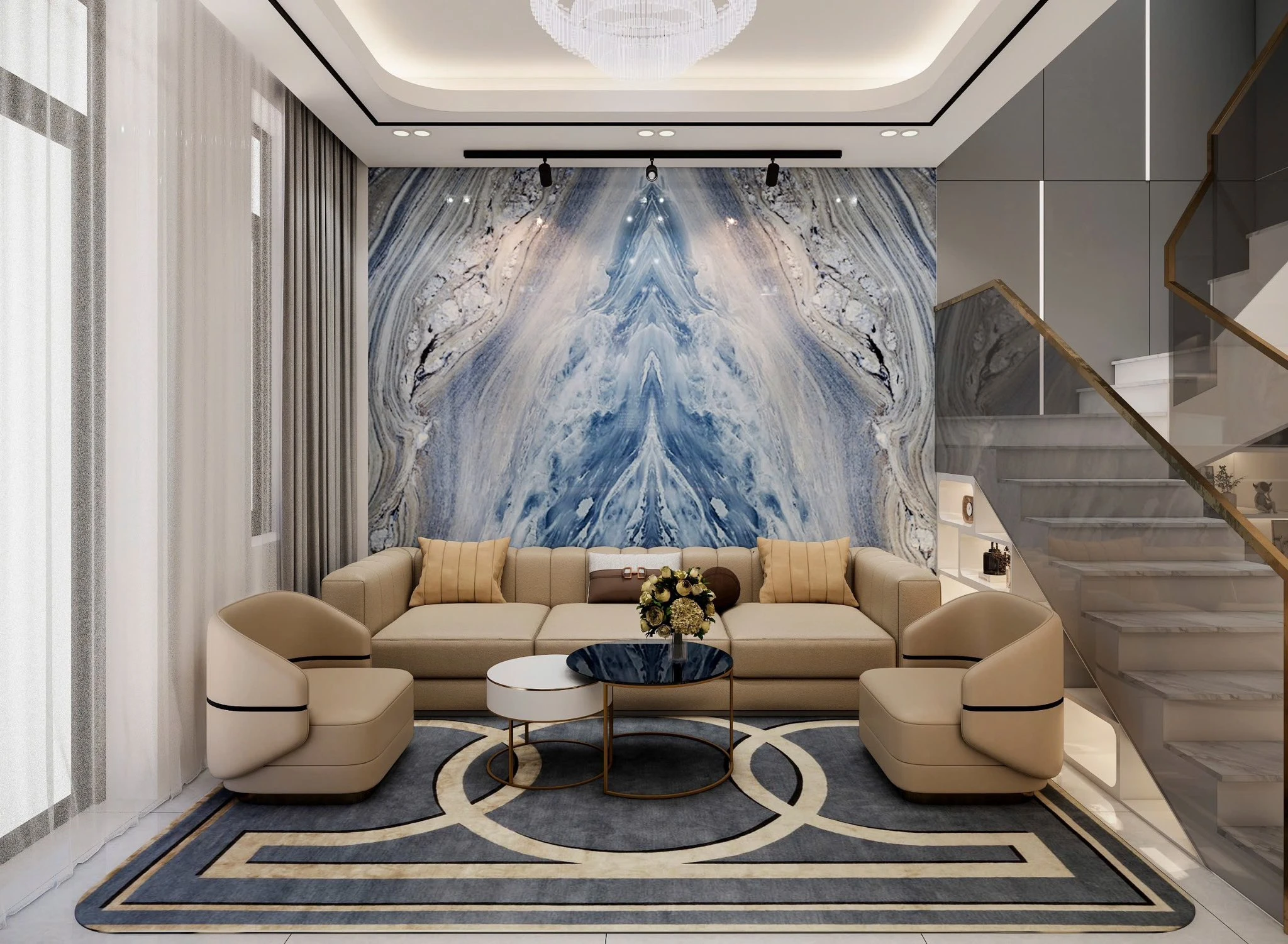 Free SketchUp Models Download Enscape Modern Living Room - Dining Room ID 218000228 (Do Long)