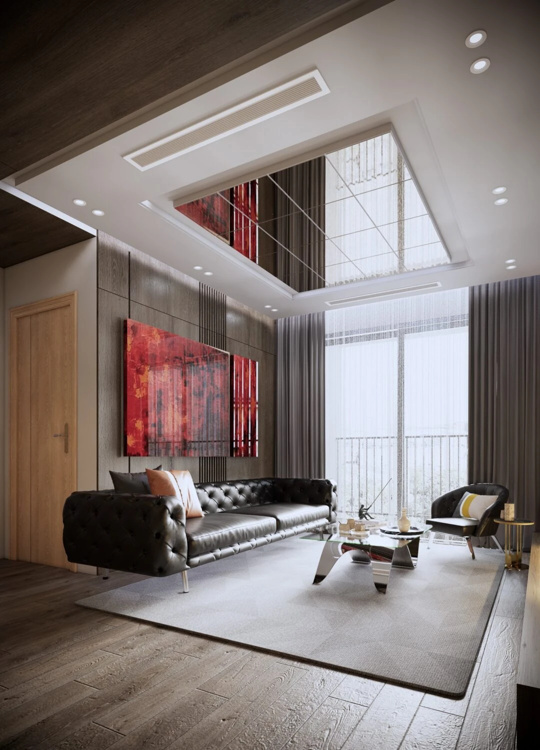 Free SketchUp Models Download Enscape Modern Living Room ID 100000398 (Mai Duy Tuyen)