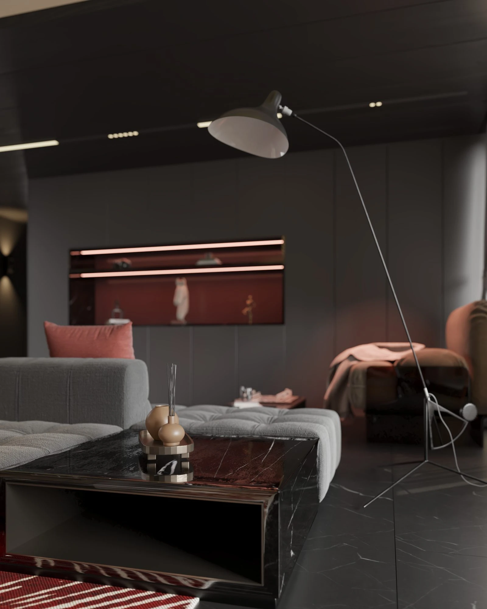 Free SketchUp Models Download Vray Modern Living Room ID 100000428 (Phan Thuc)