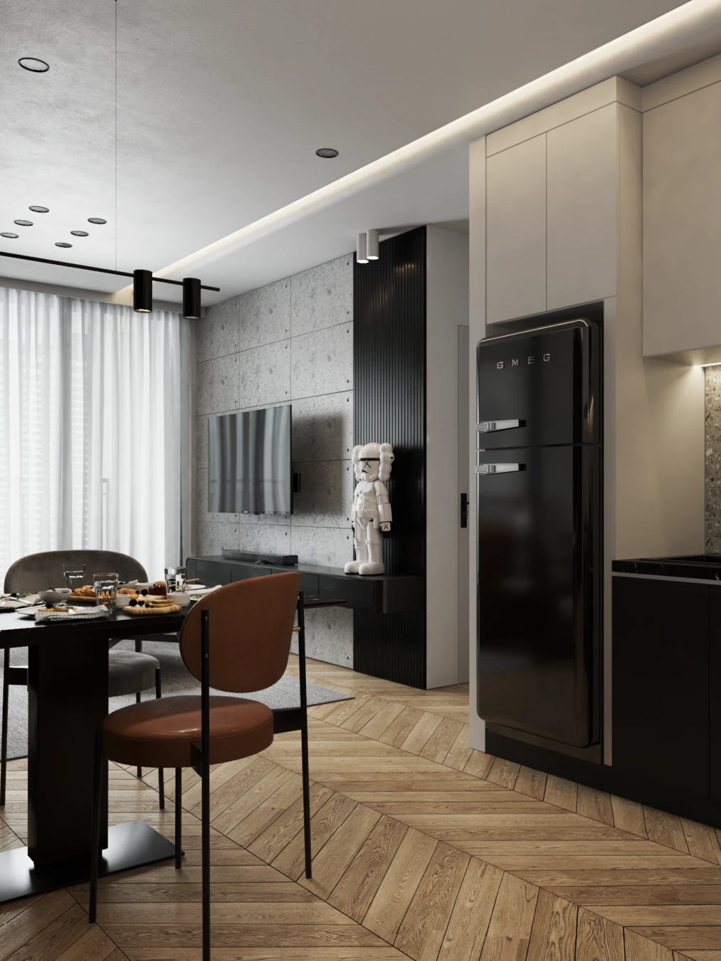 Free SketchUp Models Enscape Modern Apartment Download ID 106000180 (Le Tuan Luc)