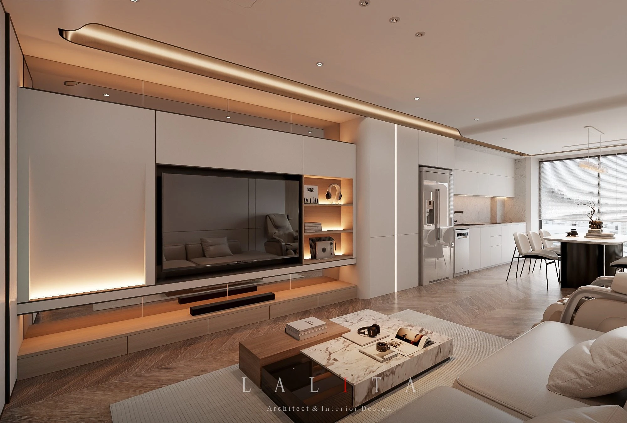 Free SketchUp Models Vantage Modern Living Room - Dining Room Download ID 218000222 (Thanh Cong)